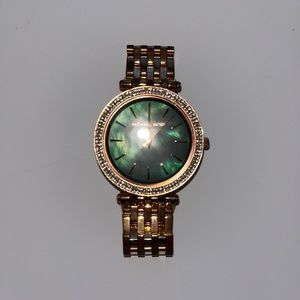 Michael Kors Rose Gold Watch with Emerald Green Face